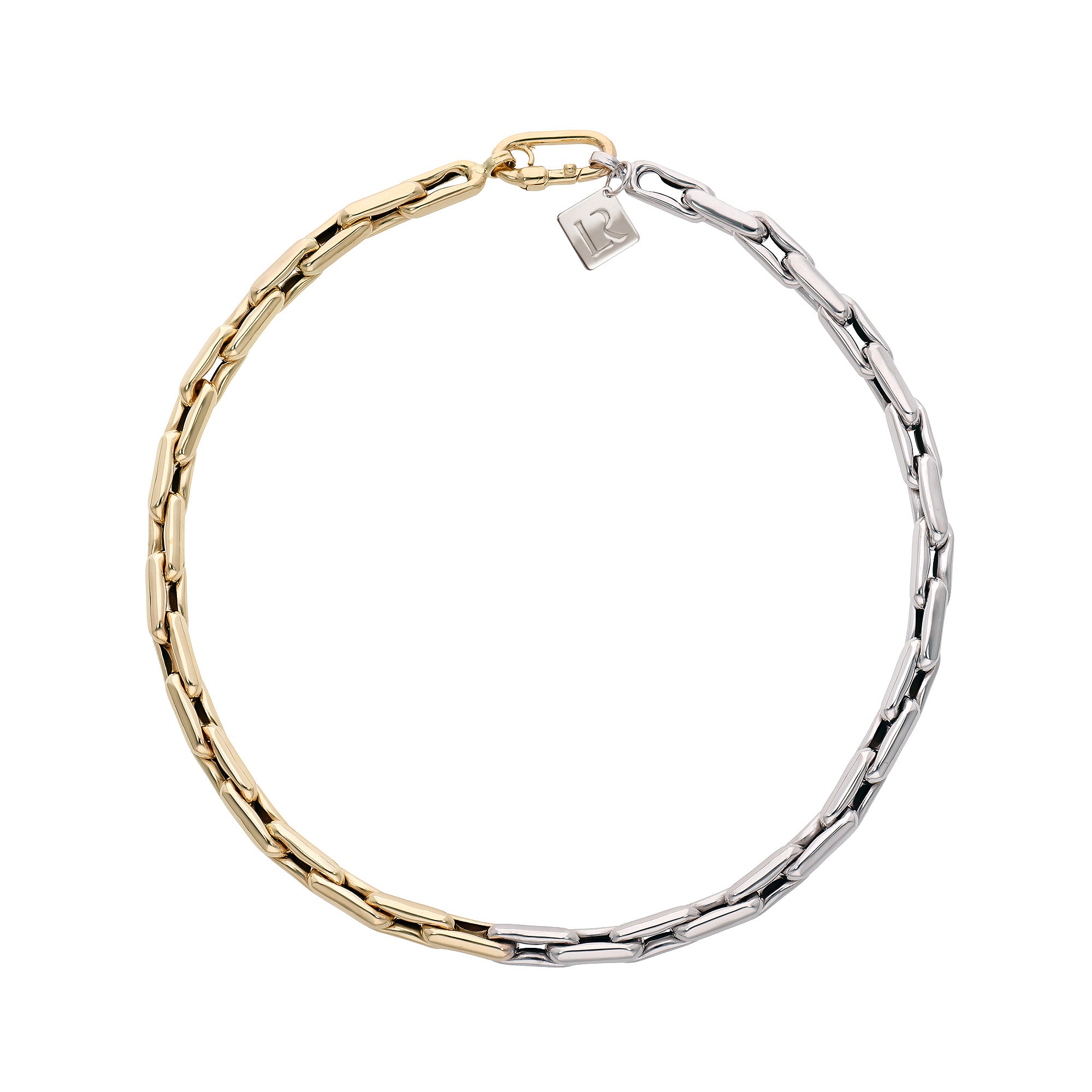 LAUREN - 14K Yellow & White Gold Extra Small Links Necklace