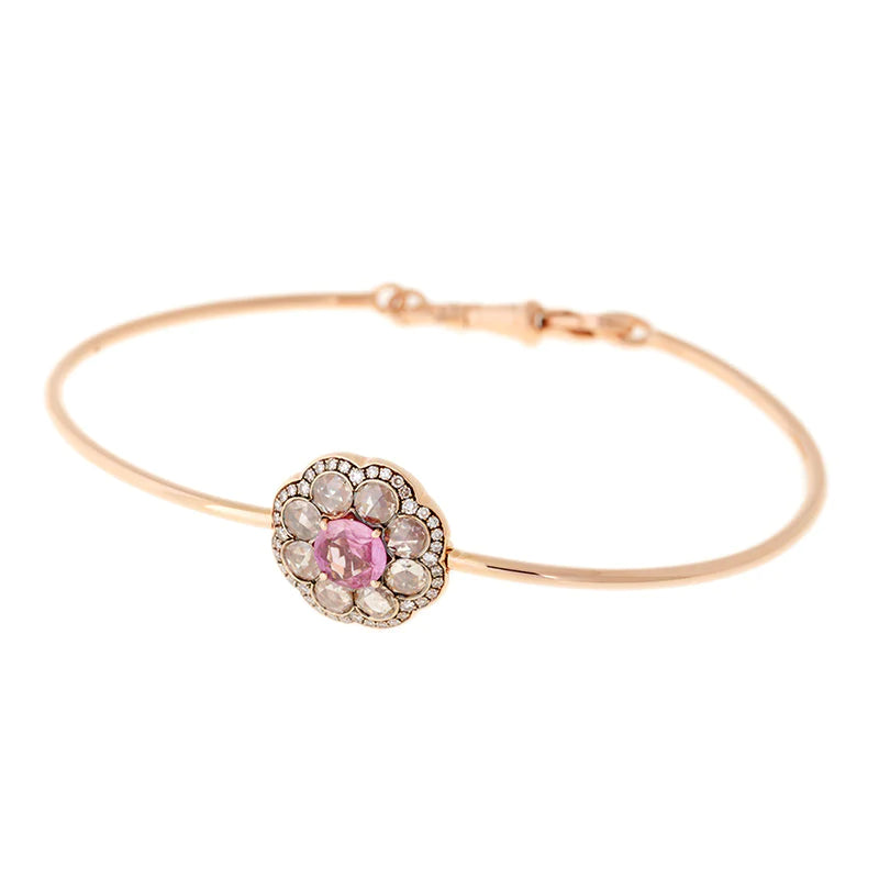 Beirut Rosace Bracelet Pink Sapphire - Diamond