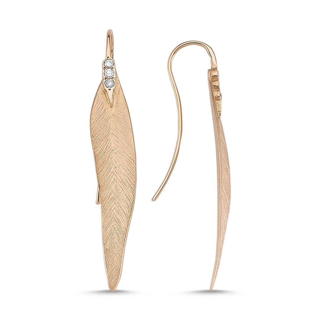 Vincents Fine Jewelry | Slender Leaf Drop Earrings | Own Your Story