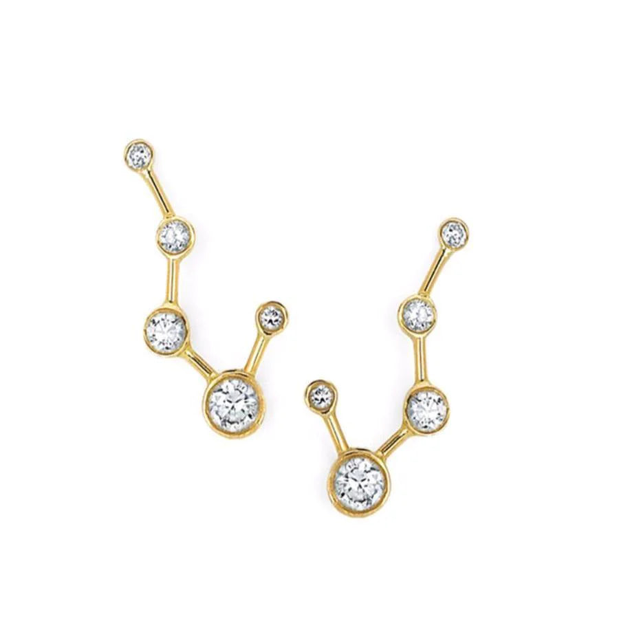 Big Dipper Diamond Constellation Earrings