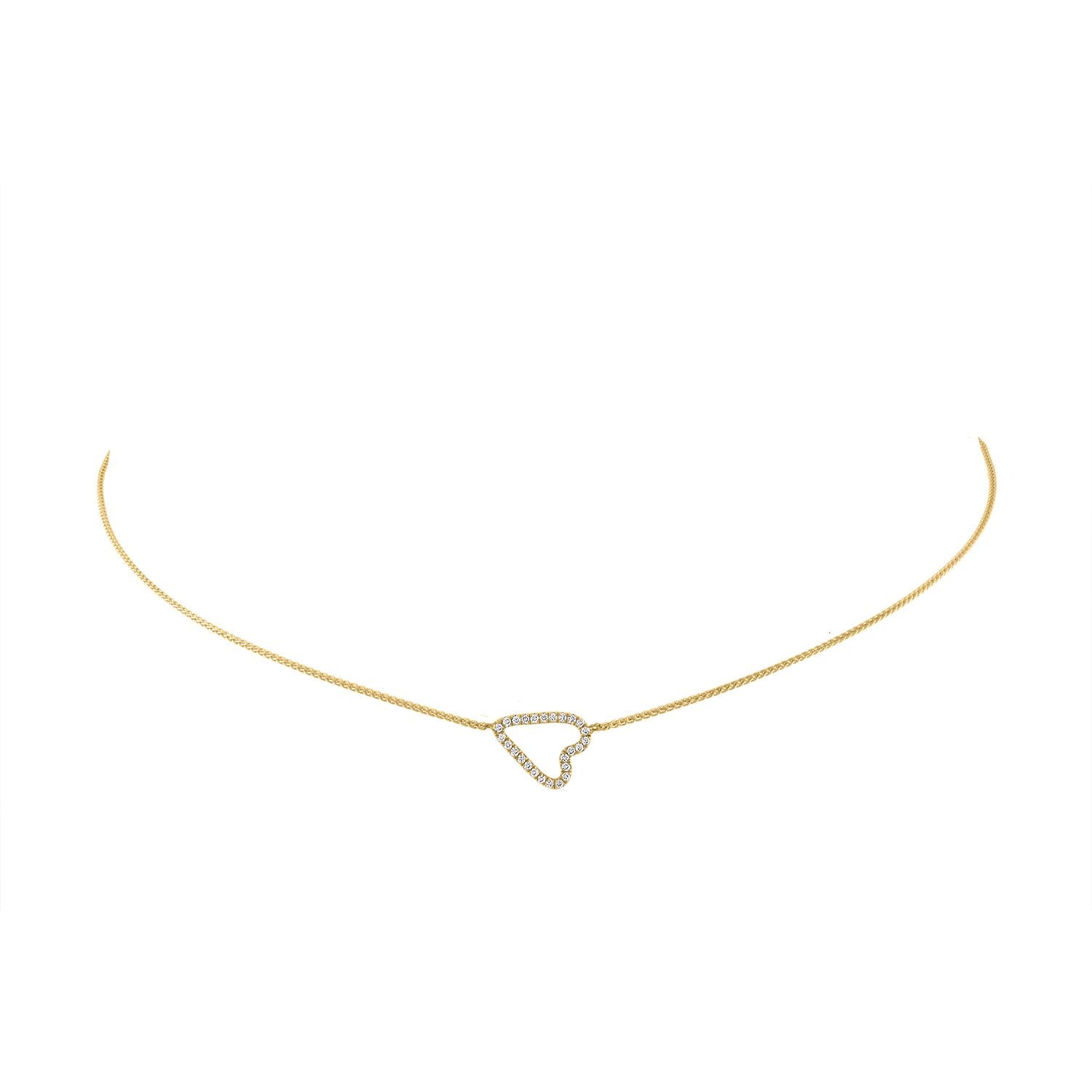 Vincents Fine Jewelry | Jane Kaye | Sideways Pave Heart Necklace