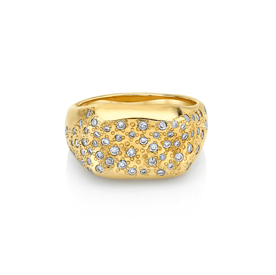 Pave Diamond Oracle Ring