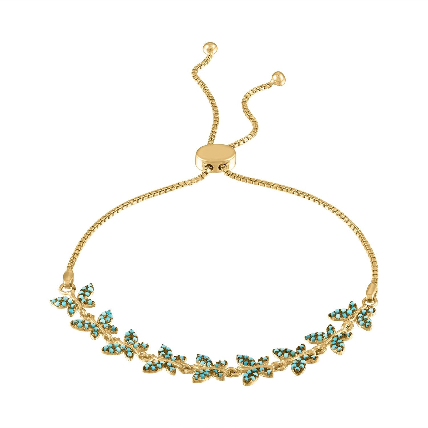 Vincents Fine Jewelry | Jane Kaye | Turqouise Butterfly Tassel Bracelet