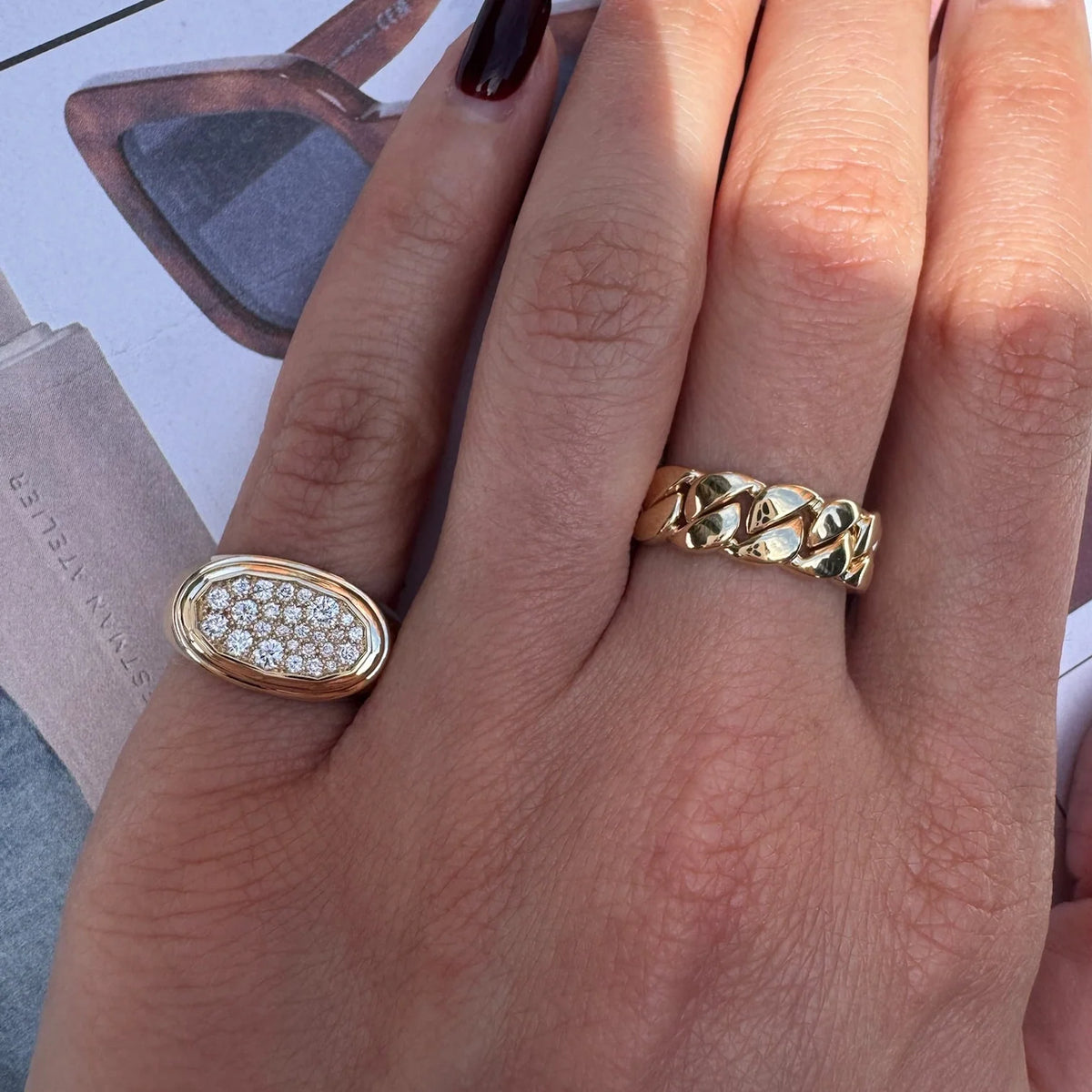 Eleven Pavé Pinky Ring