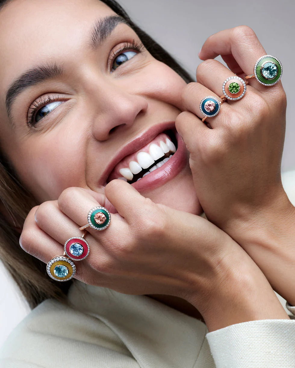 Mina Yellow Ring with Citrine and Diamonds