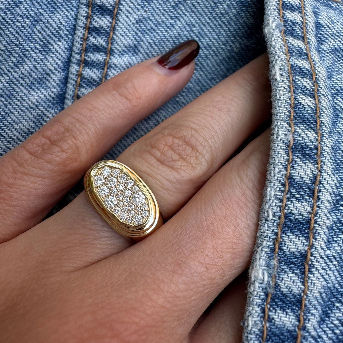 Eleven Pavé Pinky Ring