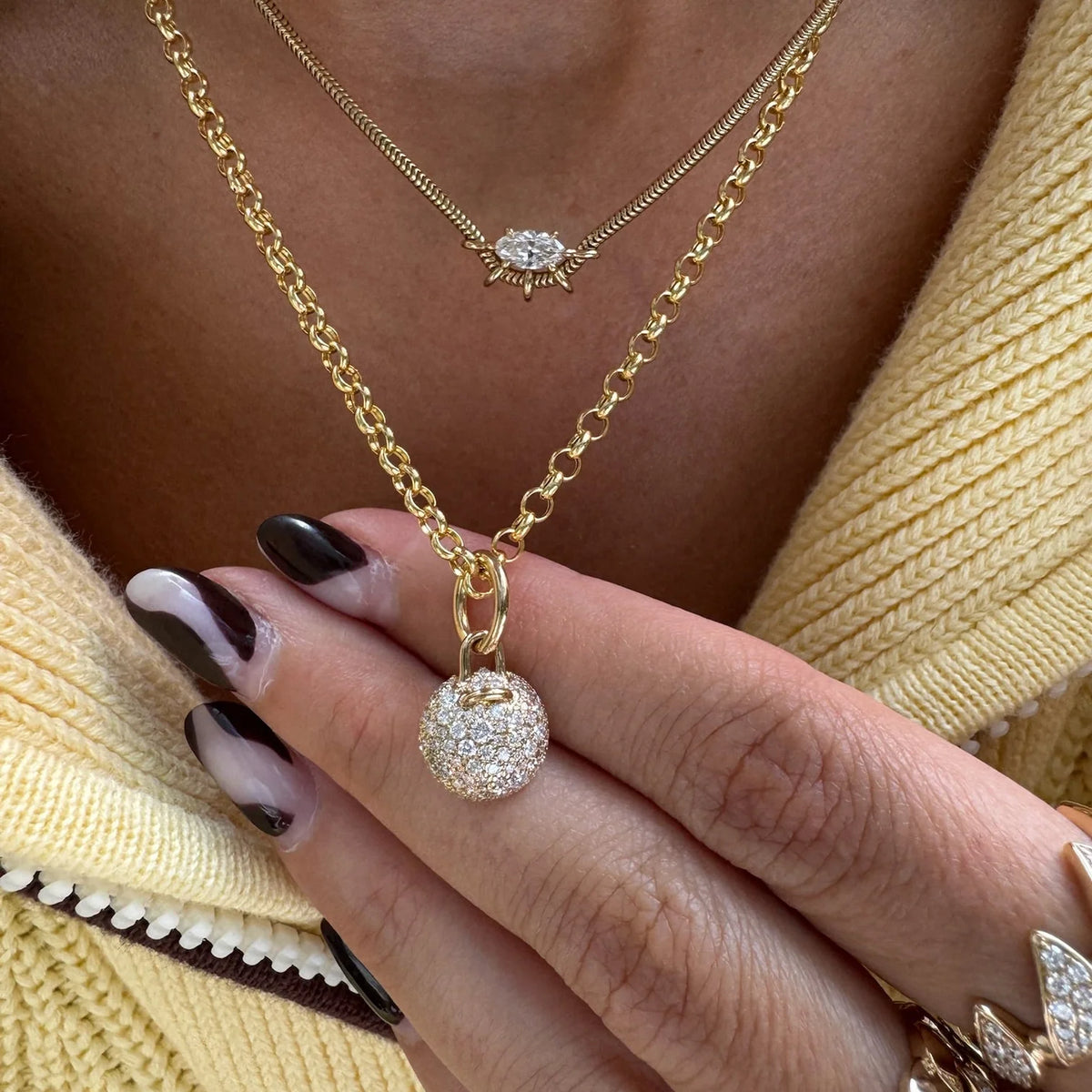 Mini Diamond Tailored Gumball Charm