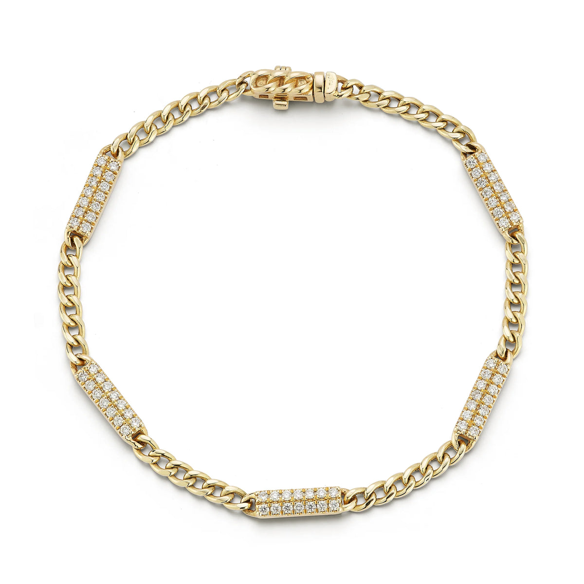 SYLVIE ROSE CUBAN CHAIN BAR BRACELET