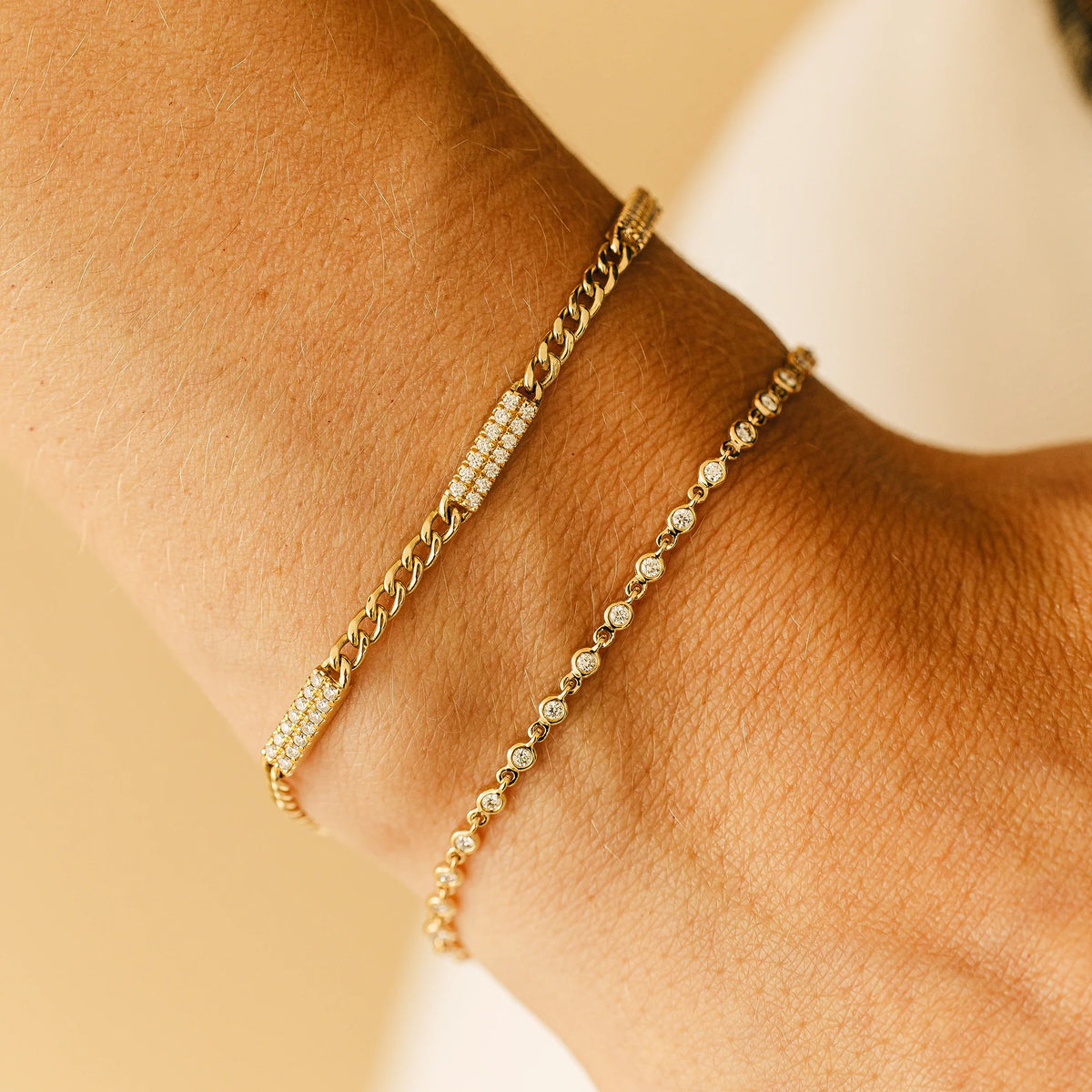 SYLVIE ROSE CUBAN CHAIN BAR BRACELET