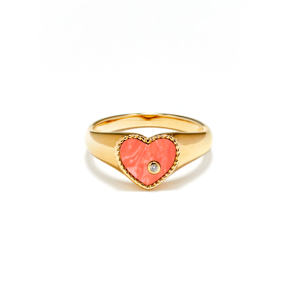 BABY CHEVALIERE CORAL SIGNET RING