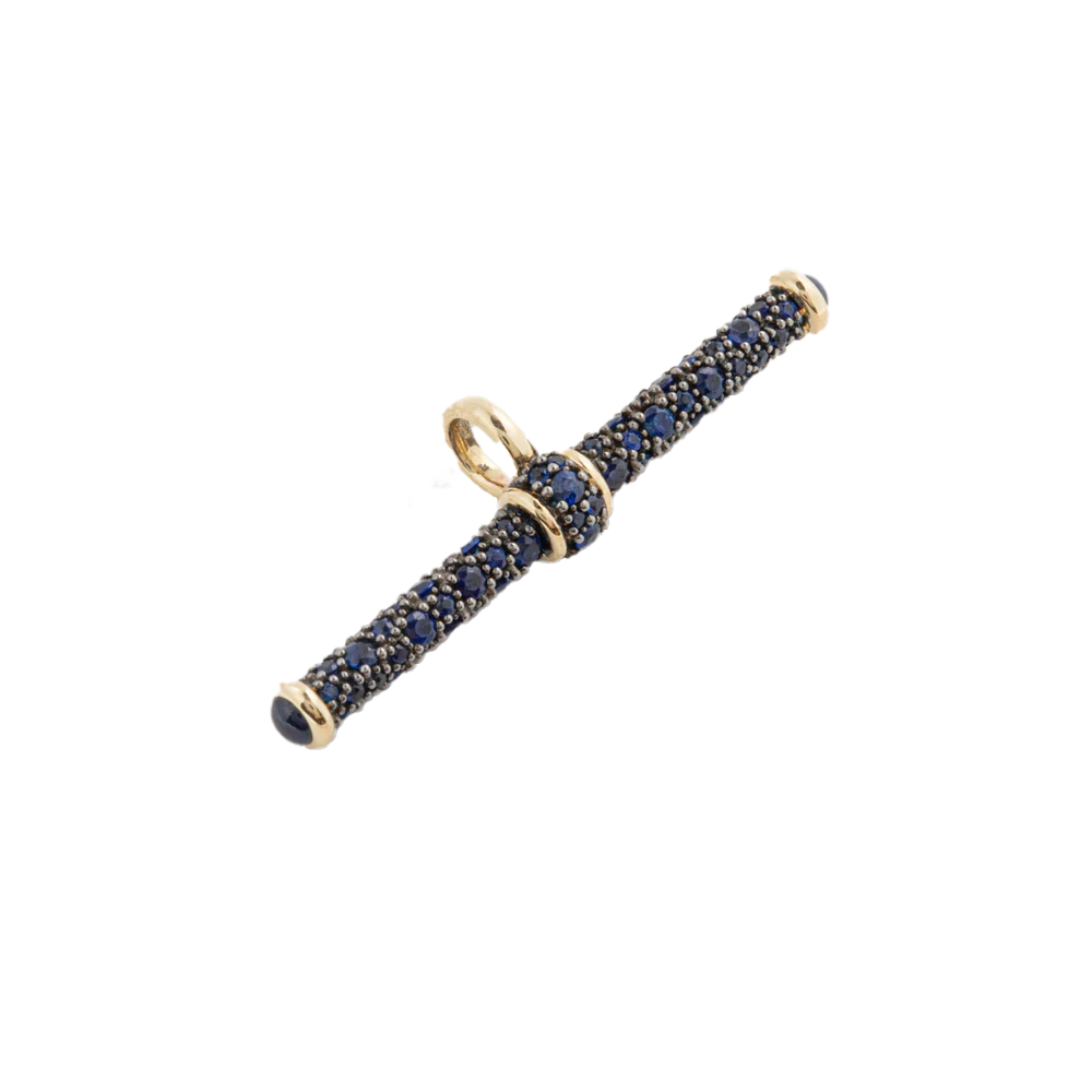 Blue Sapphire T-Bar Pendant