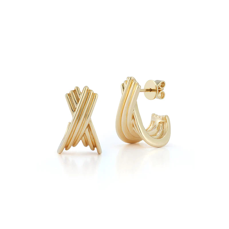 NANA BERNICE LARGE CROSSOVER HOOPS