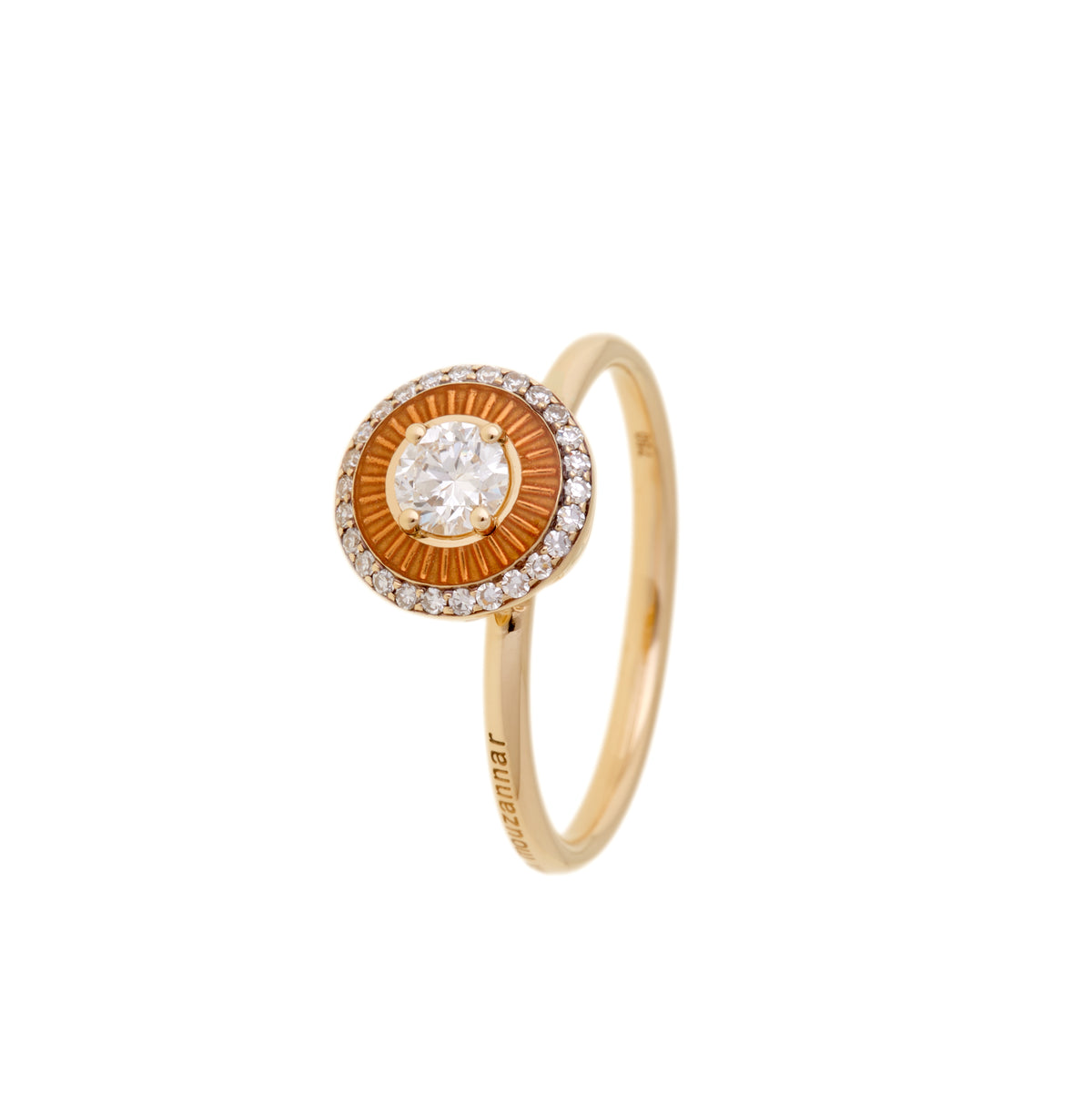 Mina Orange Ring - Diamonds
