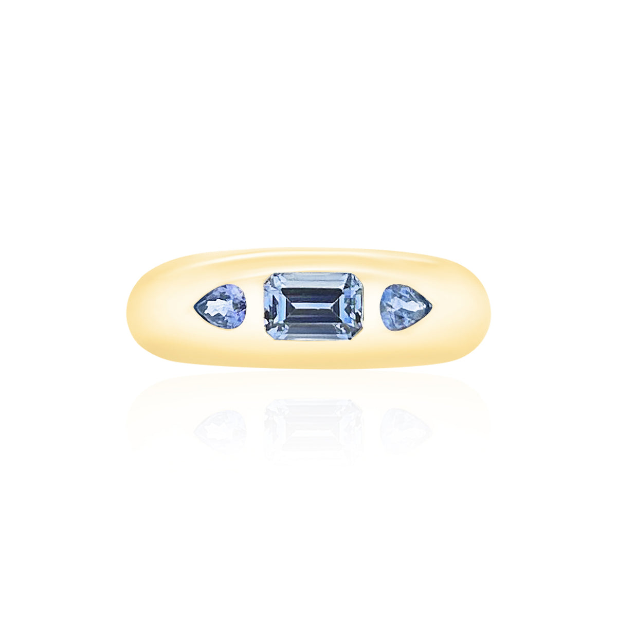 Emerald Cut with Pear Sides Classic Nomad Ring