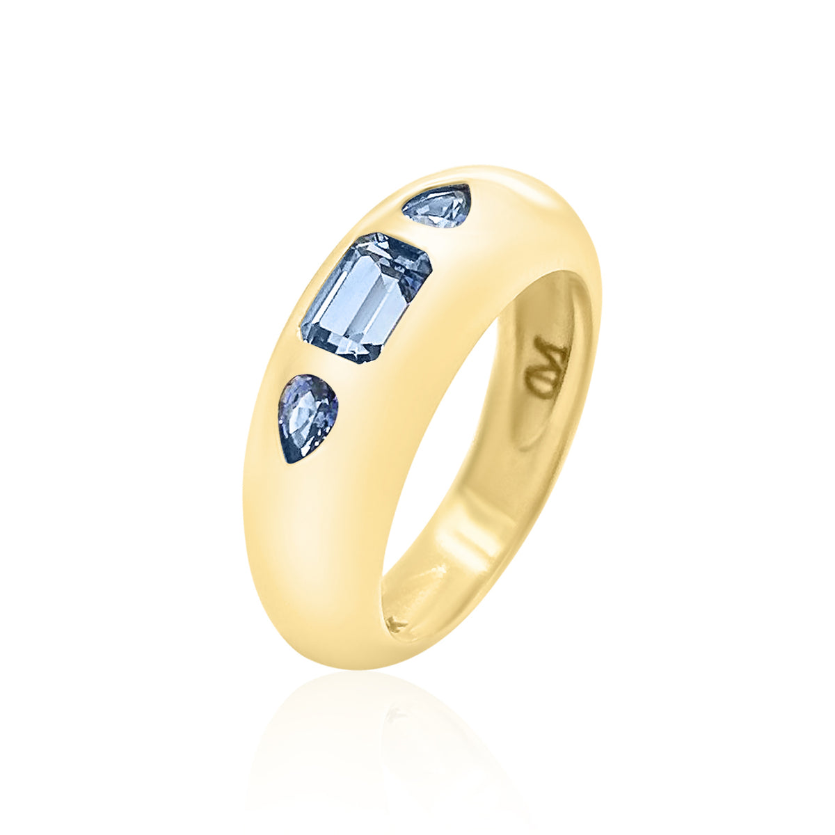 Emerald Cut with Pear Sides Classic Nomad Ring