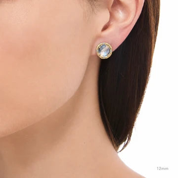 Moonstone Round Studs