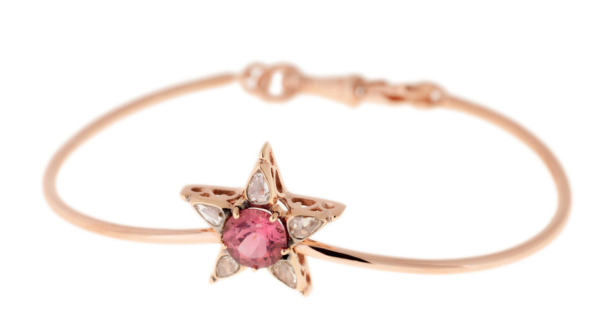 Istanbul Bracelet Pink Tourmaline - Diamonds