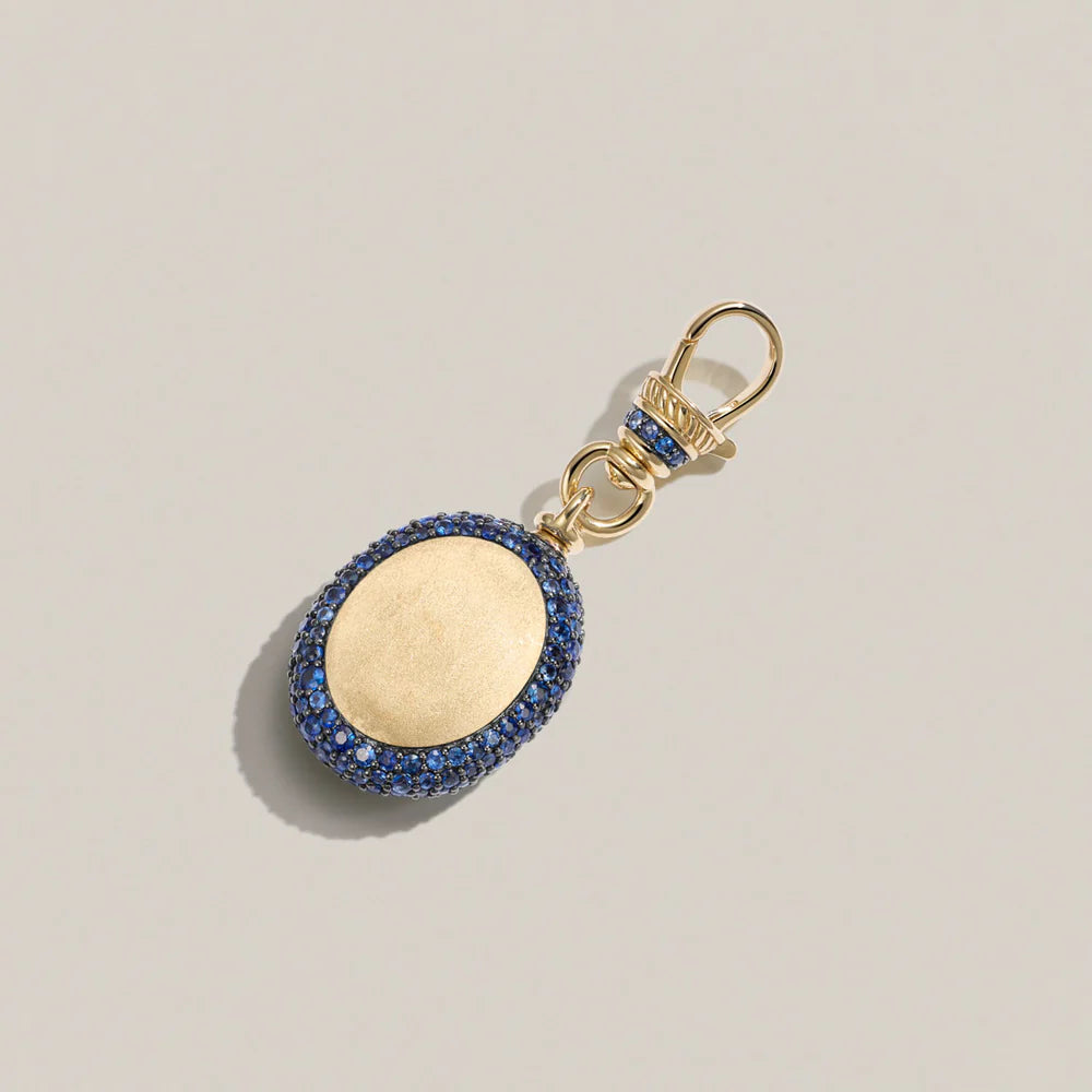 Sapphire Oval Pocket Watch Pendant