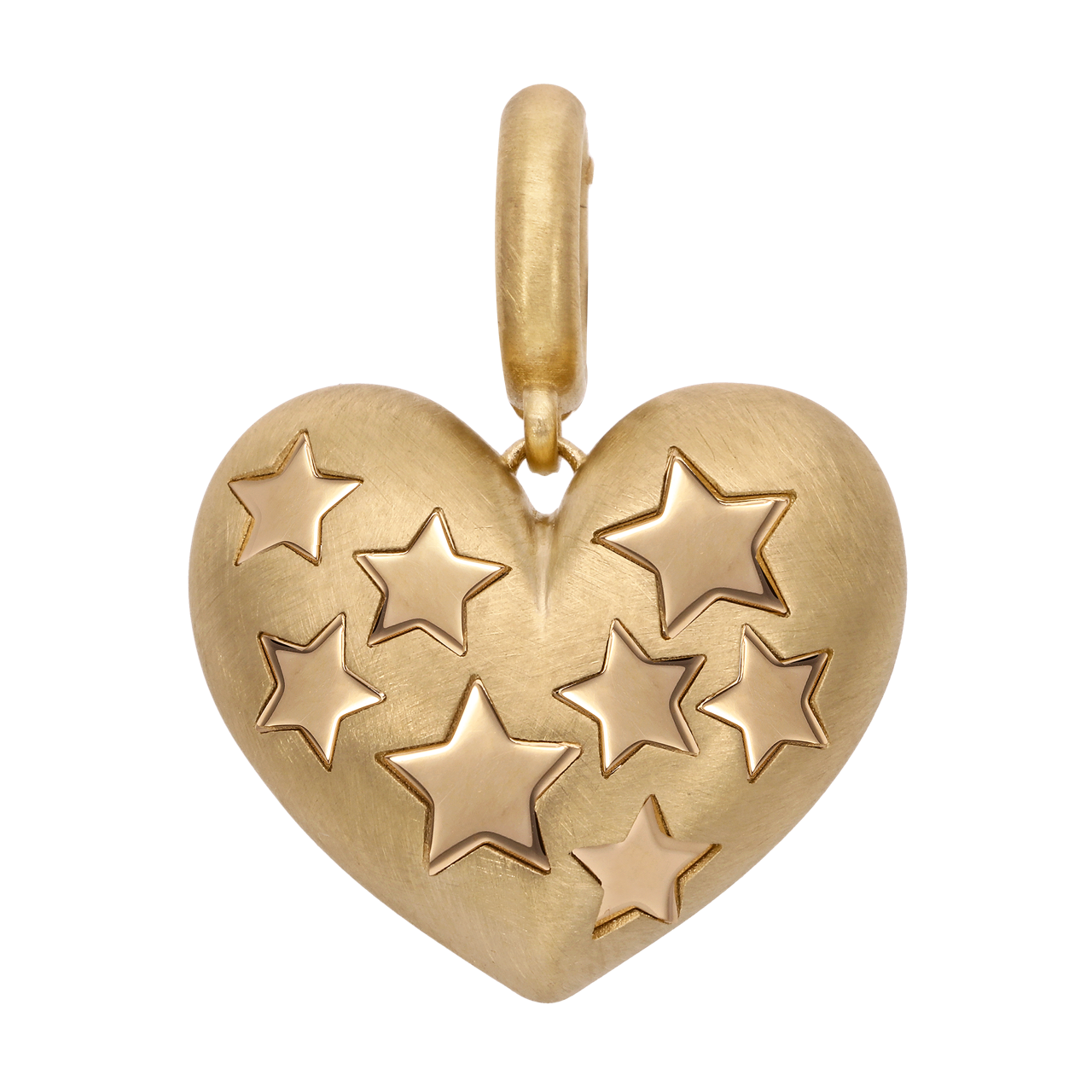 PAULETTE - 14K Yellow Gold Small Star Heart Pendant