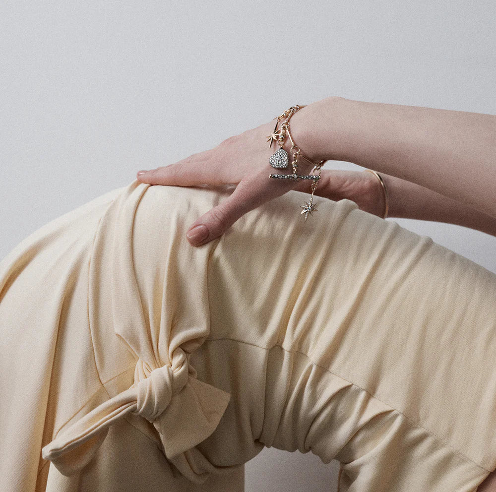 Antique Finish Victorian Star Diamond Pendant On Clip