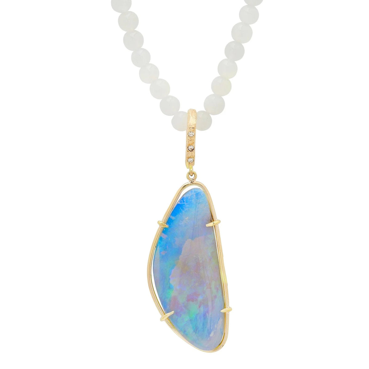 Moonstone Beaded Opal Necklace