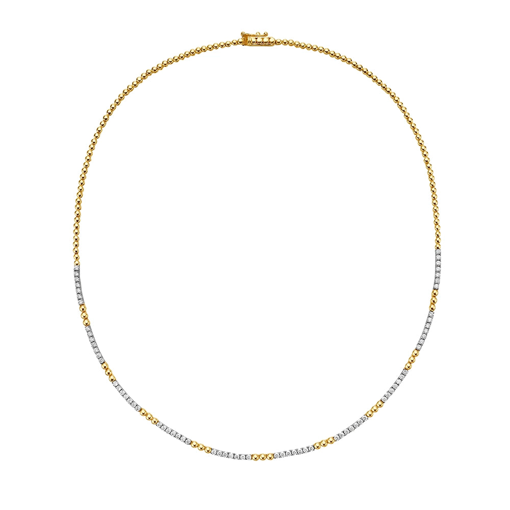 Half &amp; Half Tennis Necklace