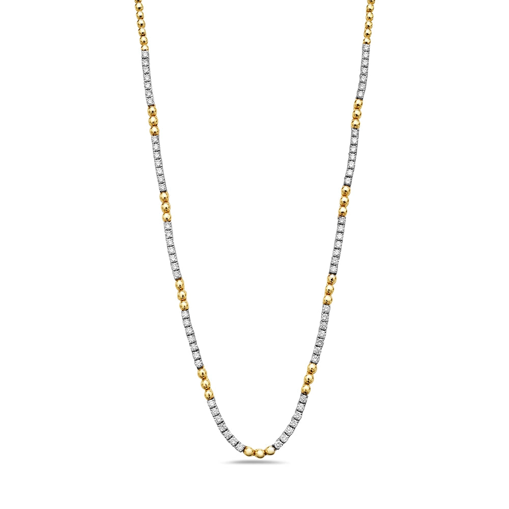 Half &amp; Half Tennis Necklace