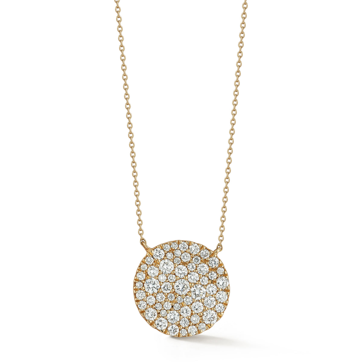Lauren Joy Large Diamond Disc Necklace