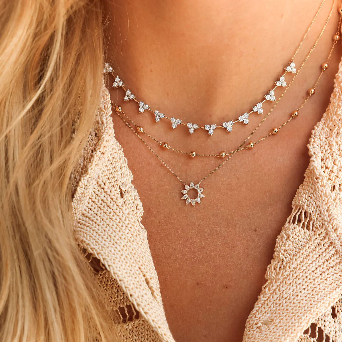 Taylor Elaine Pear Flower Necklace