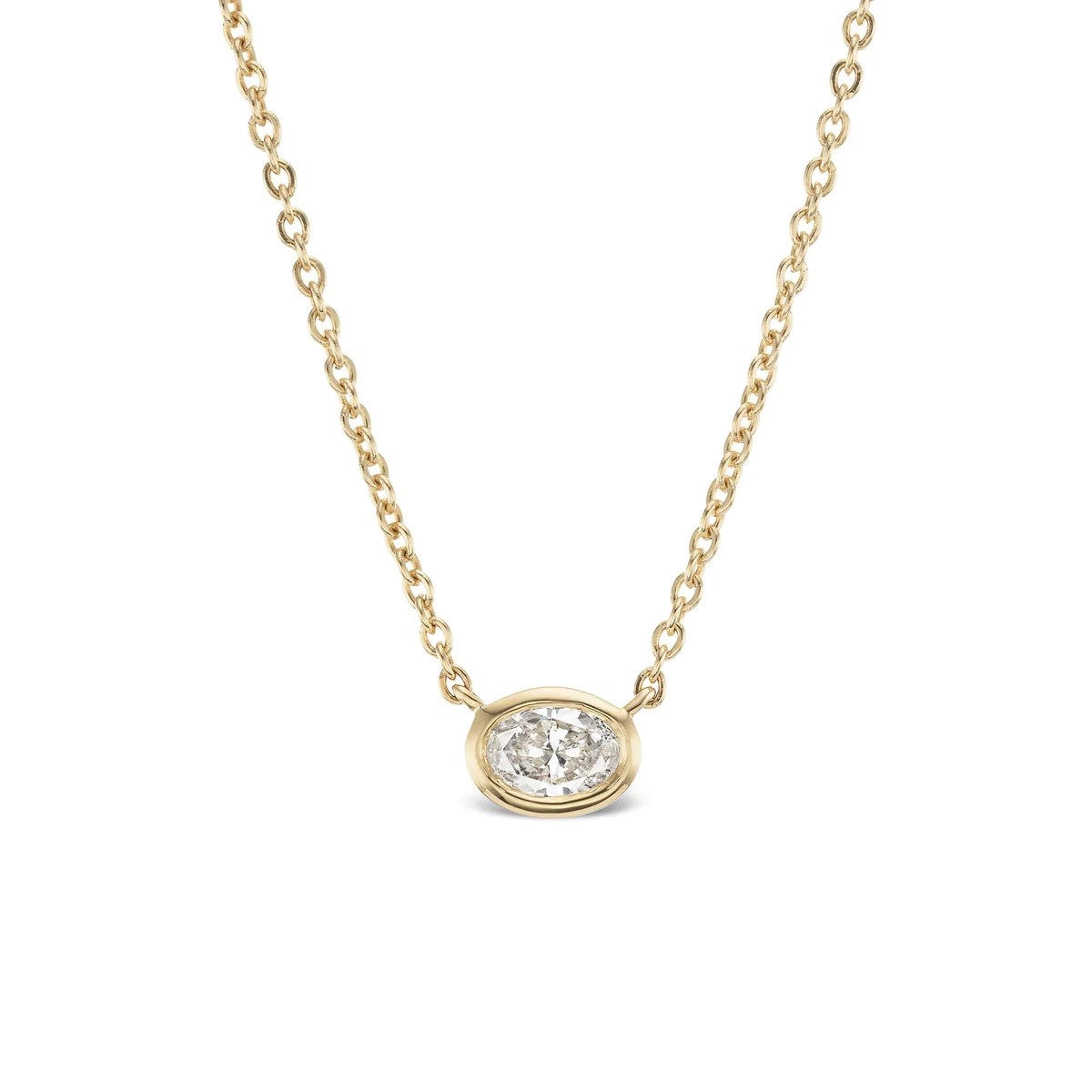 Oval Bezel Necklace