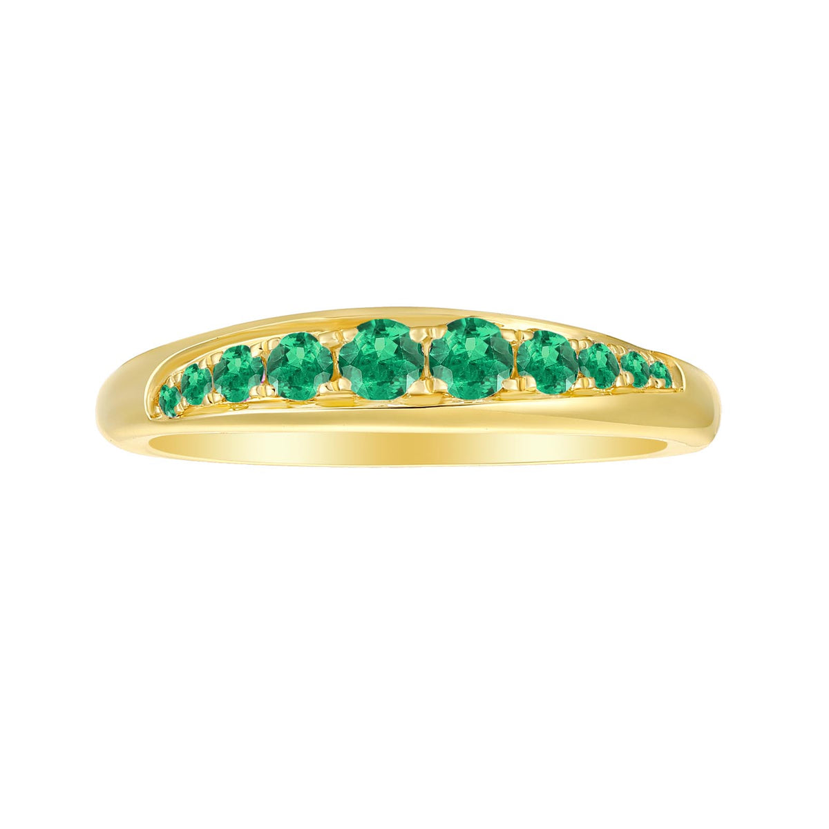 Graduating Emerald Ring