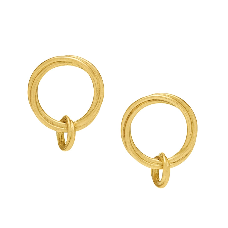 Vertigo Midi Duo Hoop Earrings 18KY