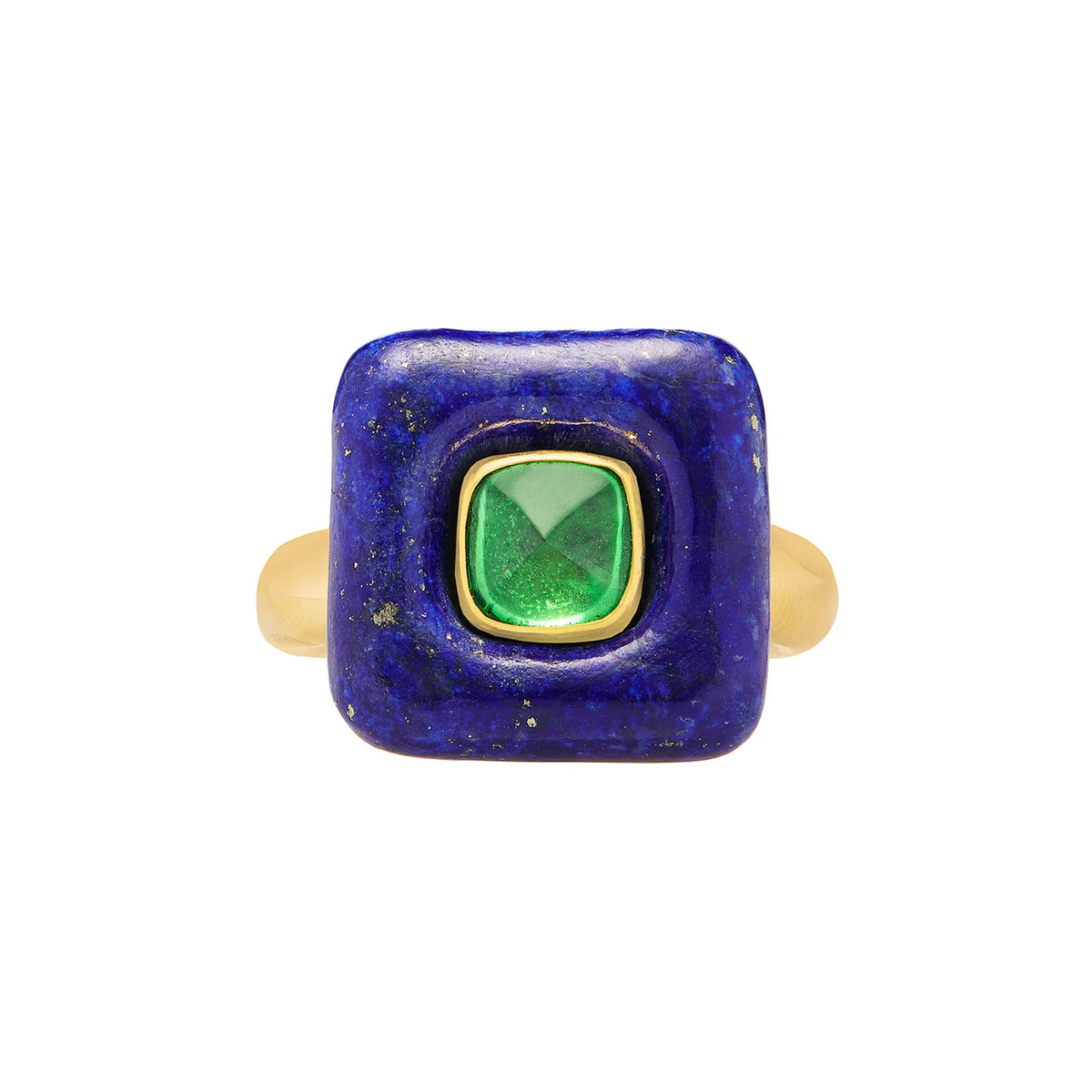 Demi Draper Tsavorite &amp; Lapis Ring