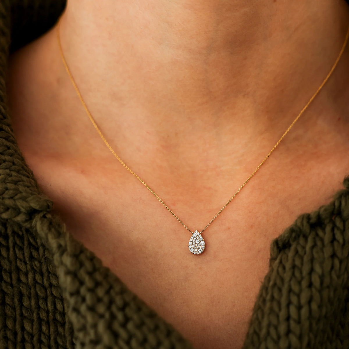 Samantha Lynn Large Diamond Teardrop Necklace