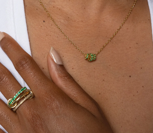 HM　ピアス　ゴールド系　シェル　ネオングリーン Vincents Fine Jewelry | Spinelli Kilcollin | Nimbus SG Emerald