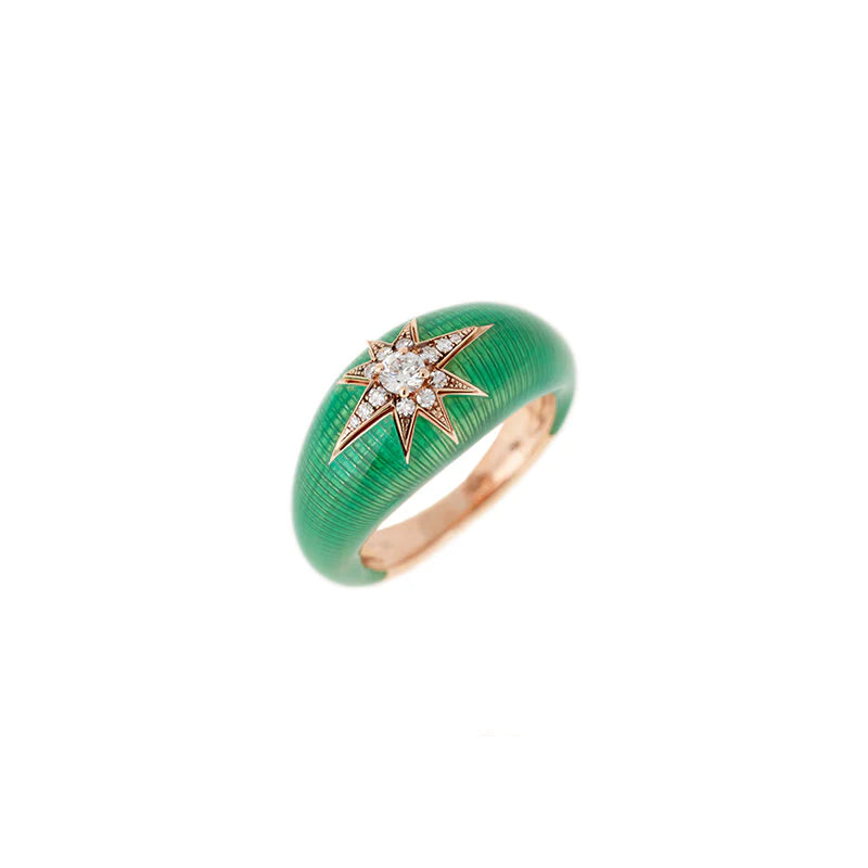 Louis Vuitton Louis Vuitton Color Blossom 18k Rose Gold Malachite Star  Studs in Green