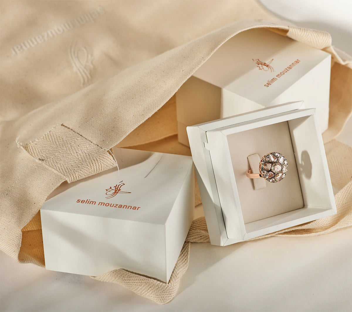 Beirut Rosace Ring Blue Sapphire - Diamonds