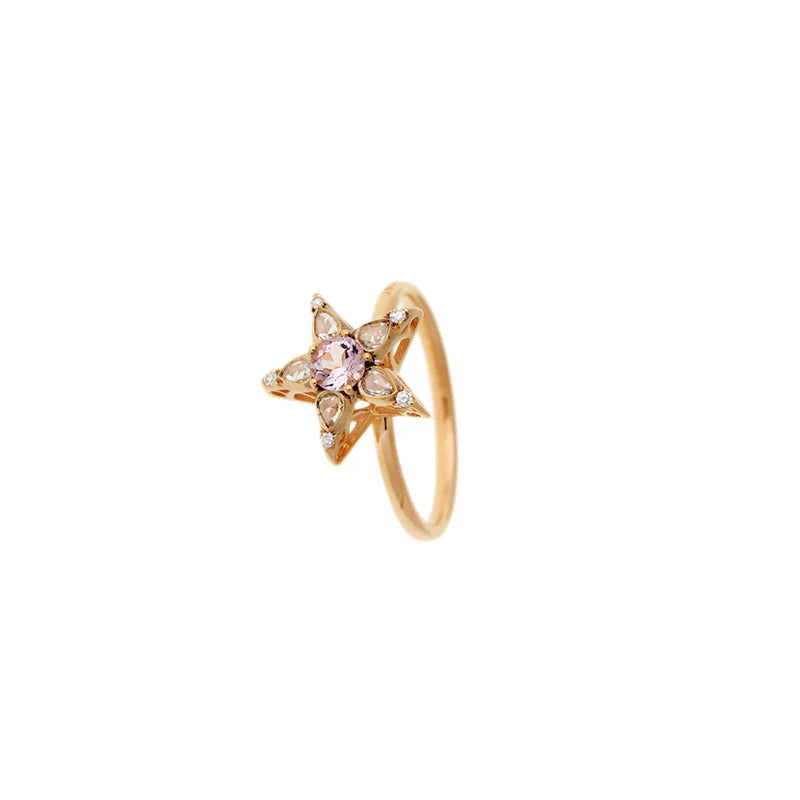 Istanbul Ring Morganite - Diamonds