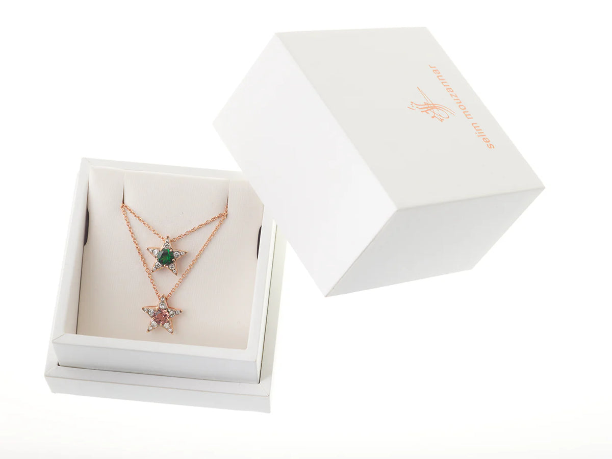 Istanbul Pendant Morganites - Aquamarine - Diamonds