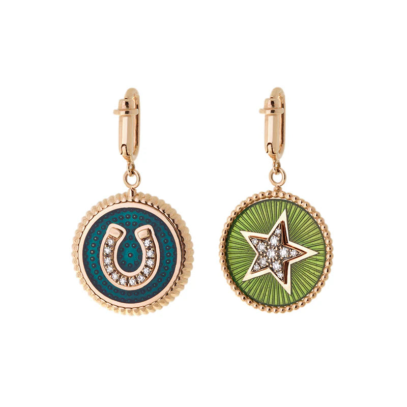 Double Face Charm Kiwi &amp; Petrol - Diamonds