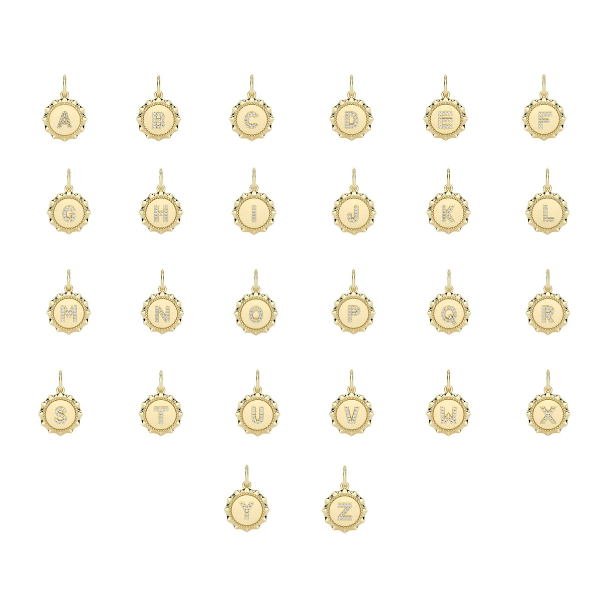 Reese Brooklyn Scalloped Initial Charm