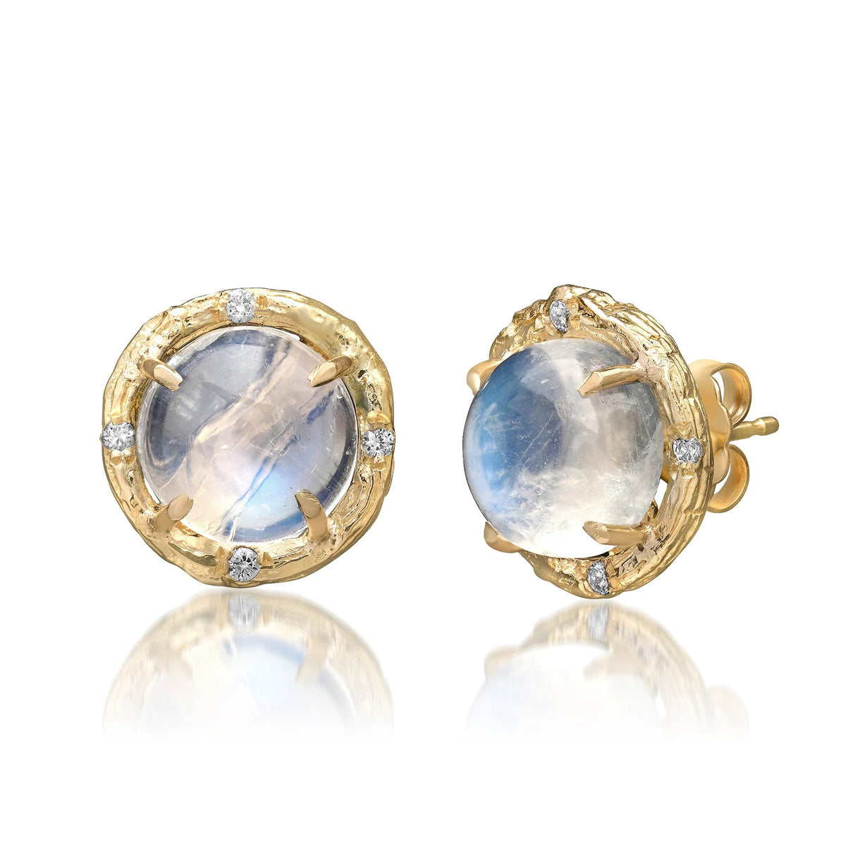 Moonstone Round Studs