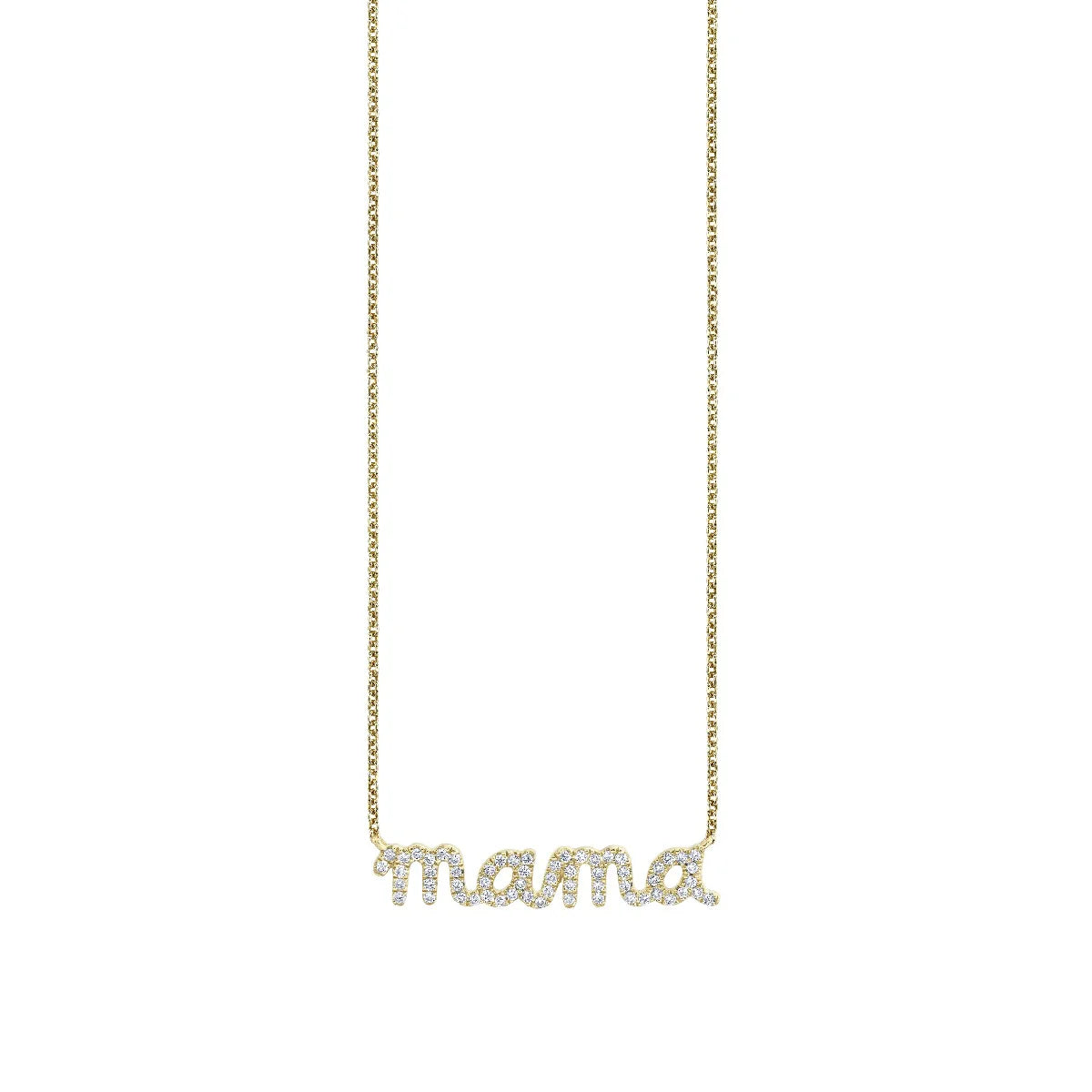 GOLD &amp; DIAMOND MAMA NECKLACE