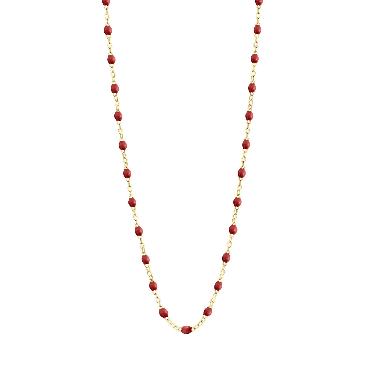 Classic Gigi Bordeaux necklace, yellow gold, 16.5&quot;