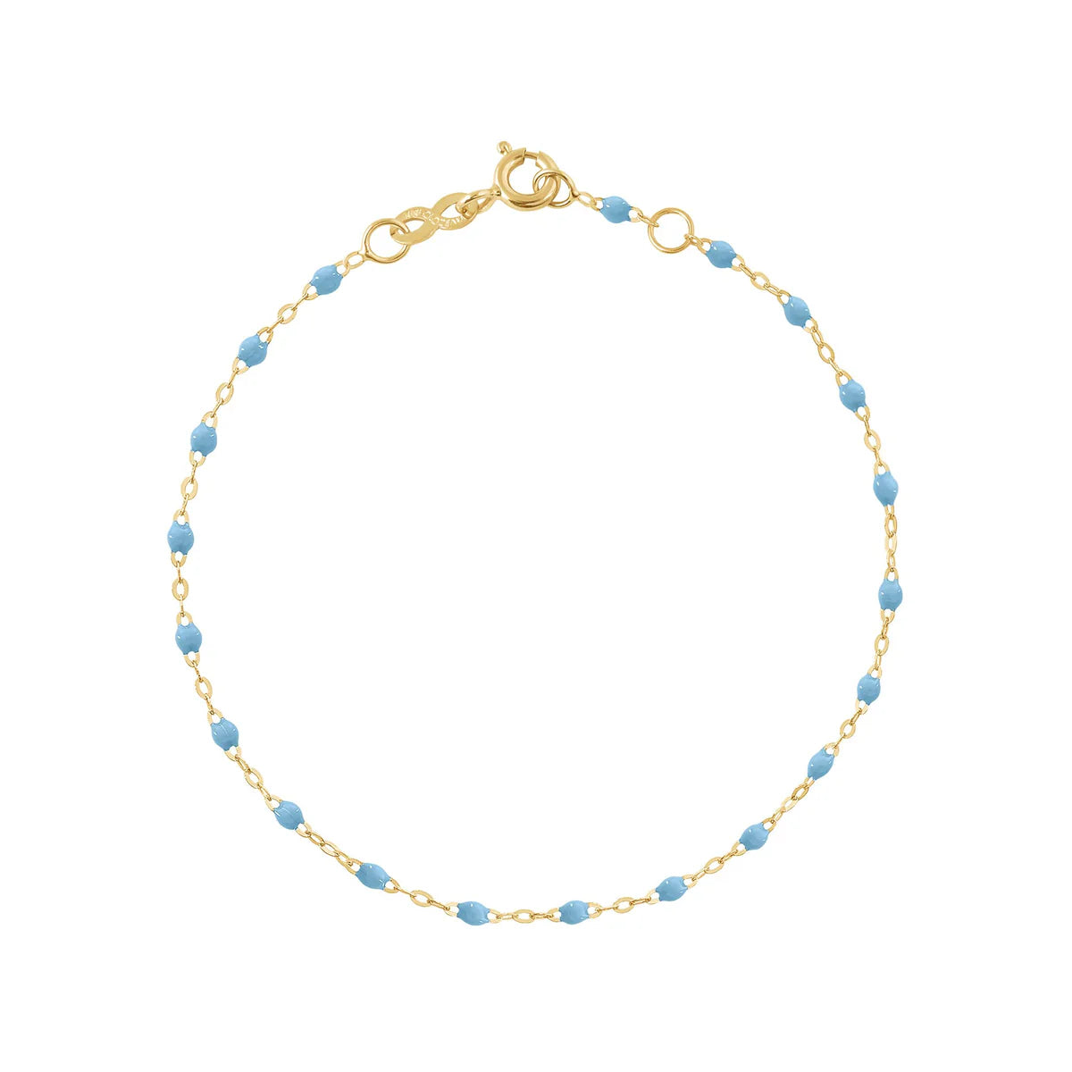 Classic Gigi Turquoise bracelet - Yellow Gold, 6.7&quot;