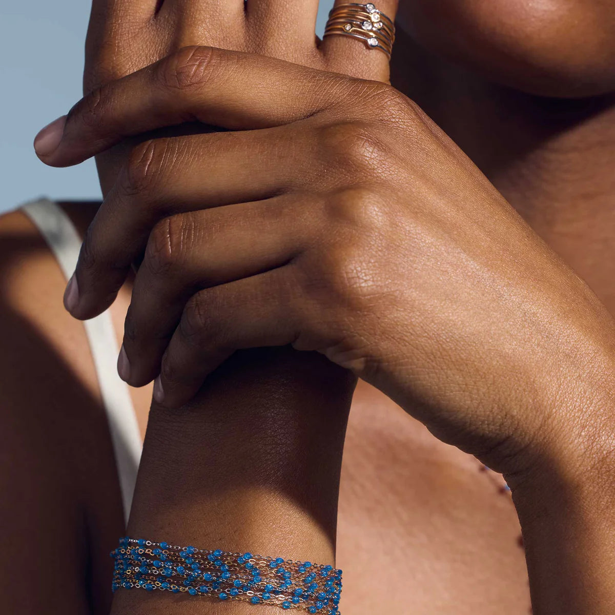 Classic Gigi Azur Bracelet, Yellow Gold, 6.7"