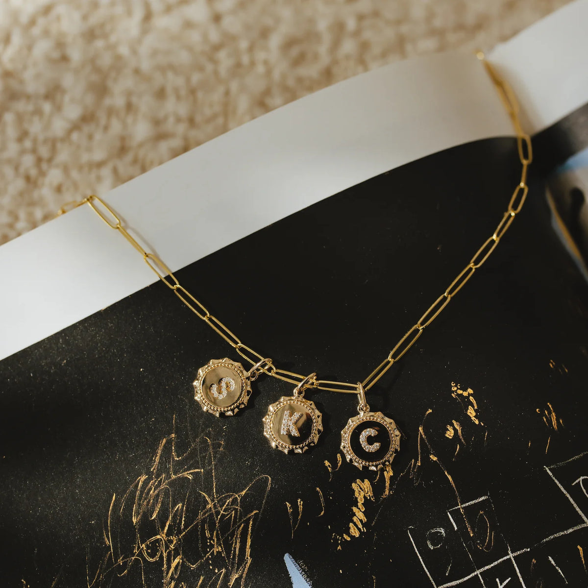 Reese Brooklyn Scalloped Initial Charm