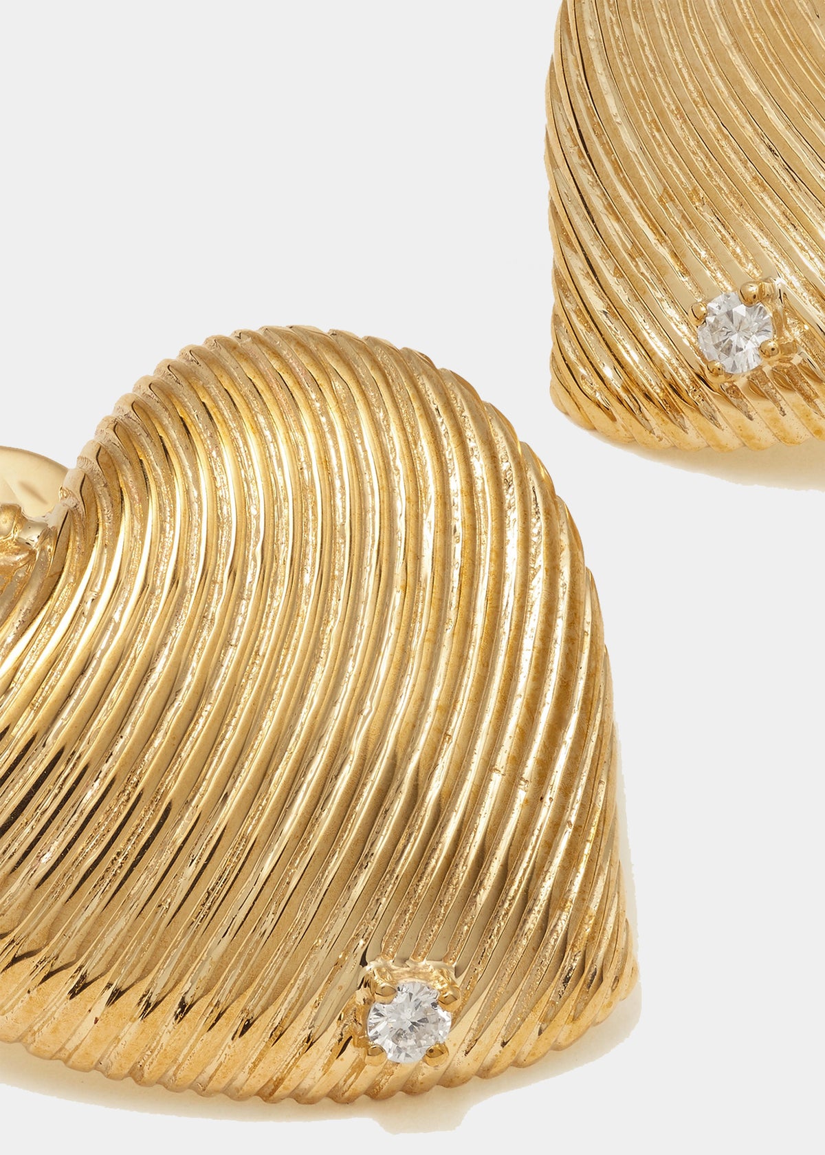 GOLD HEART SHELL EARRINGS