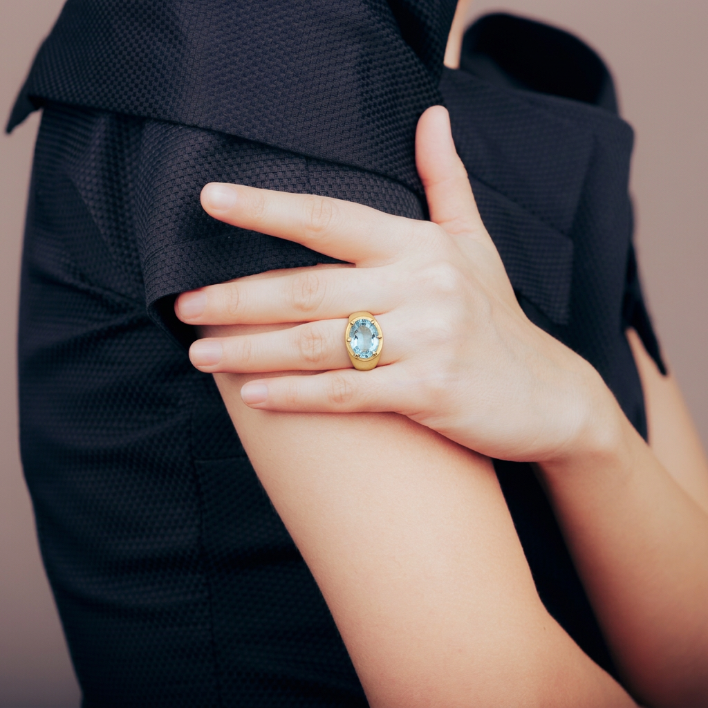 Aquamarine Beacon Ring