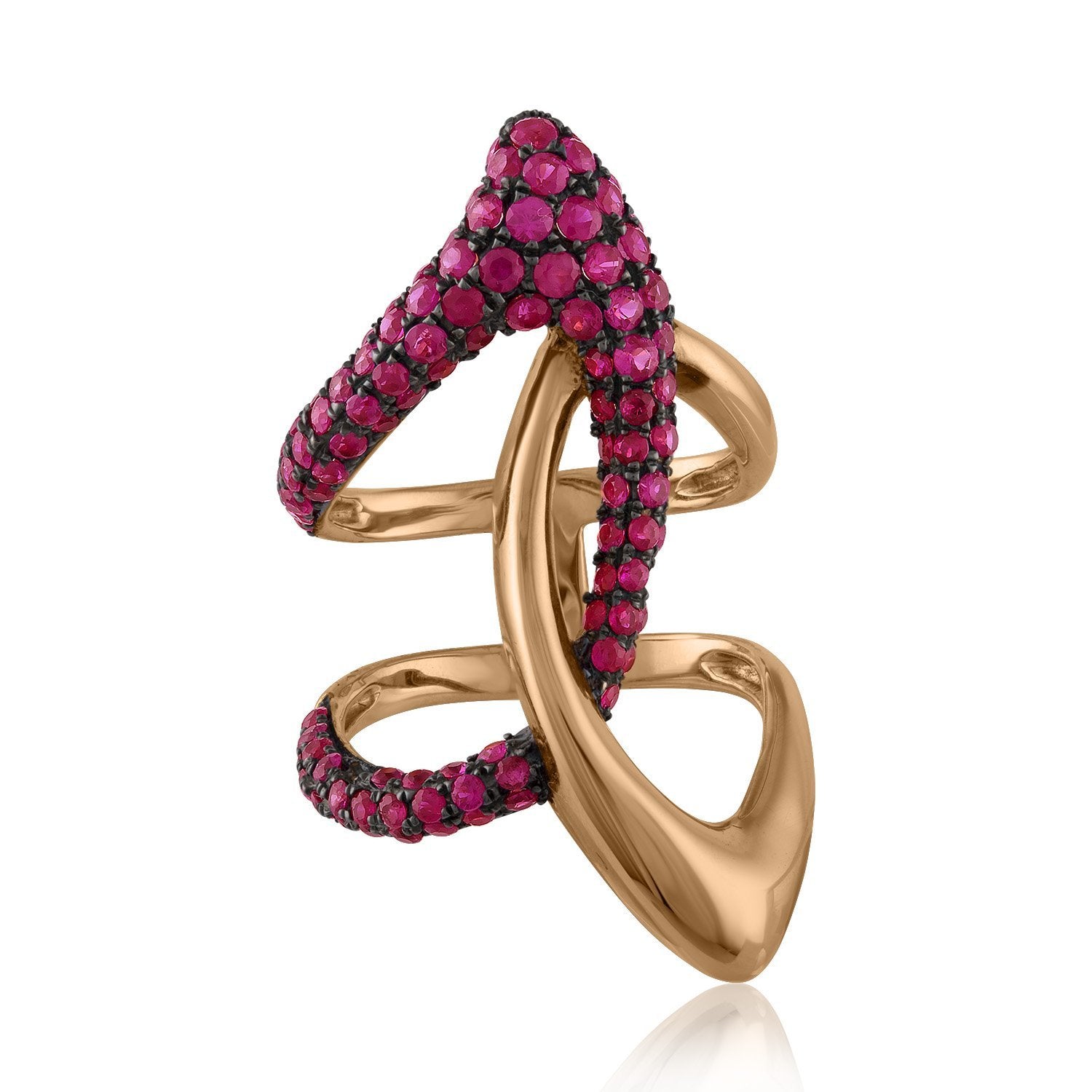 Vincents Fine Jewelry | Jane Kaye | Wide Ruby Link Ring